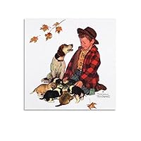 ノーマンロックウェル　額入りポスター　少年と犬 Amazon.co.jp: Norman Rockwell ノーマンロックウェル（少年と犬